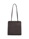 Fane Lisse Structured Shoulder Bag In Gray