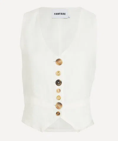 Fanfare Women's Daphne Linen Waistcoat