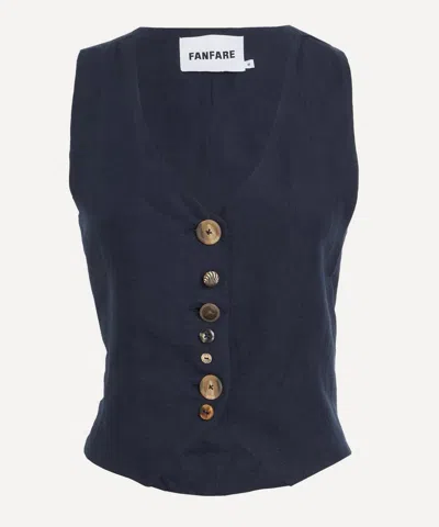 Fanfare Women's Daphne Linen Waistcoat