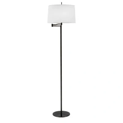 Fangio Lighting 62" Swing Arm Floor Lamp In Black