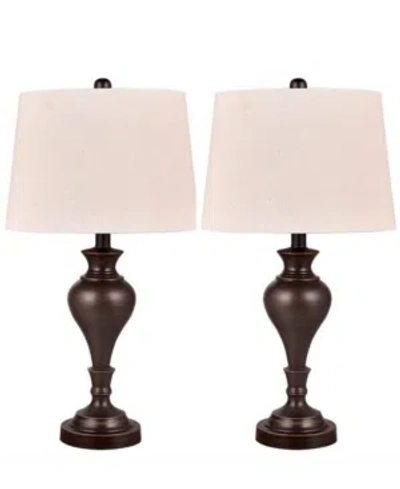 Fangio Lighting Table Lamps With Usb Port, Set Of 2 In Oil Rubbed Bronze