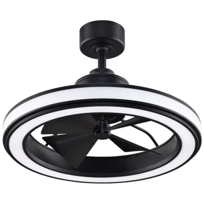 Fanimation 24"  Gleam Led Damp Rated Modern Fandelier Fan With Remote