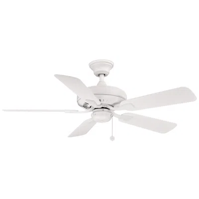 Fanimation 44"  Edgewood Matte White Outdoor Pull-chain Ceiling Fan