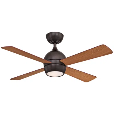 Fanimation 44"  Kwad Dark Bronze Led Ceiling Fan With Remote
