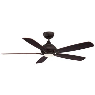 Fanimation 52"  Doren Dark Bronze Led Ceiling Fan With Remote