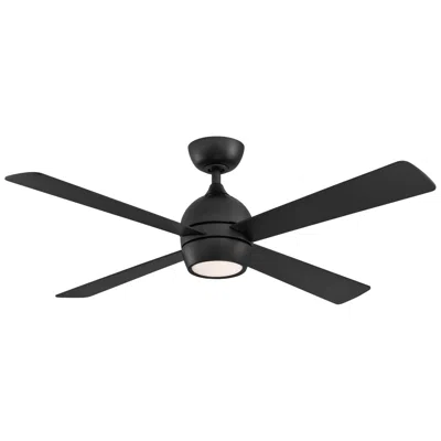 Fanimation 52"  Kwad Black Finish Led Ceiling Fan With Remote