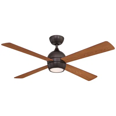 Fanimation 52"  Kwad Dark Bronze Led Ceiling Fan With Remote