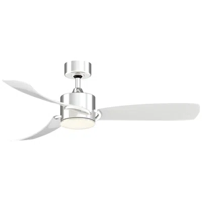 Fanimation 52"  Sculptaire Chrome Modern Led Ceiling Fan With Remote