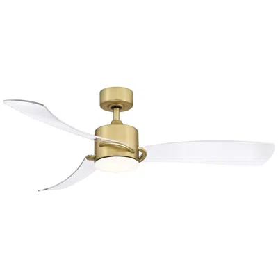 Fanimation 52"  Sculptaire Satin Brass Led Ceiling Fan With Remote