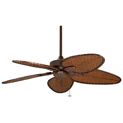 Fanimation 52"  Windpointe Rust Bamboo Damp Rated Fan With Pull Chain