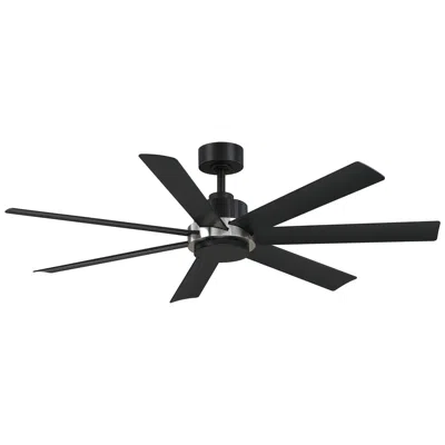Fanimation 56"  Pendry Black And Nickel Outdoor Smart Ceiling Fan