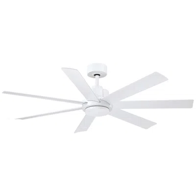 Fanimation 56"  Pendry Matte White Outdoor Smart Ceiling Fan