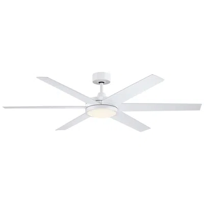 Fanimation 64"  Brawn Matte White Outdoor Led Smart Ceiling Fan