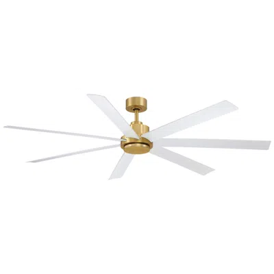 Fanimation 72"  Pendry Satin Brass Outdoor Smart Ceiling Fan