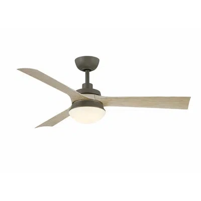 Fanimation Barlow 52 Inch Indoor/outdoor Ceiling Fan With Led Cct Select Light Kit And Remote Control In Oak Wood,bronze