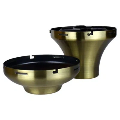 Fanimation Ceiling Fan Stainless Steel Close To Ceiling Kit - Wet Rated In Antique Brass