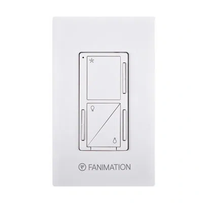 Fanimation Ceiling Fan Wall Control - 3 Speed Fan And Uplight/downlight - White
