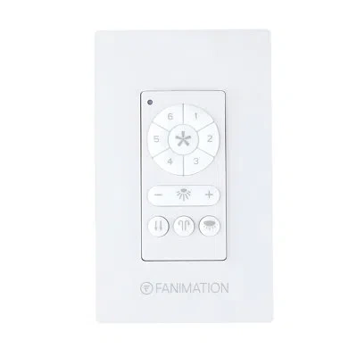 Fanimation Ceiling Fan Wall Control - 6 Speed Dc Motor Fan And Downlight - White