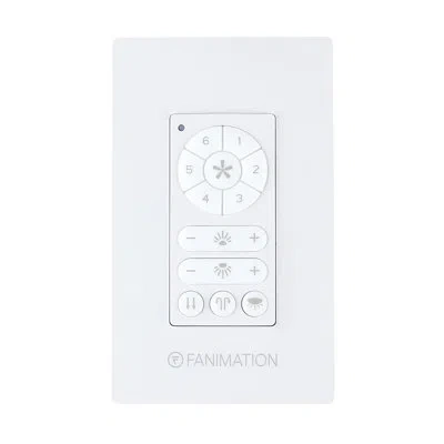 Fanimation Ceiling Fan Wall Control - 6 Speed Dc Motor Fan And Uplight/downlight - White