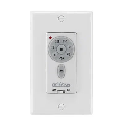 Fanimation Ceiling Fan Wall Control - 6 Speed Dc Motor Fan In White