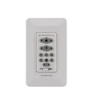 Fanimation Ceiling Fan Wall Control Reversing - 16 Fan Speed Dc Motor Fan And Light With Cct Select - White