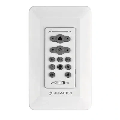 Fanimation Ceiling Fan Wall Control Reversing - 6 Speed Dc Motor Fan - White