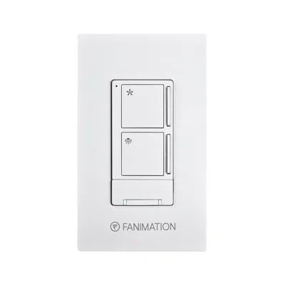 Fanimation Ceiling Fan Wall Control With Receiver - 3 Speed Fan And Light - White