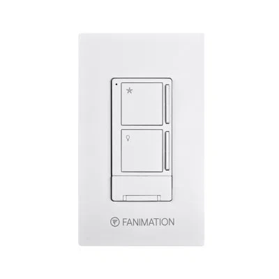 Fanimation Ceiling Fan Wall Control With Receiver - 3 Speed Fan And Light - White