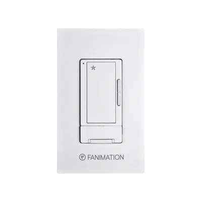 Fanimation Ceiling Fan Wall Control With Receiver - 3 Speed Fan - White