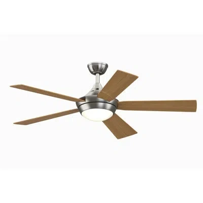 Fanimation Celano V2 52 Inch Indoor Ceiling Fan With Led Light Kit And Remote Control In Brushed Nickel