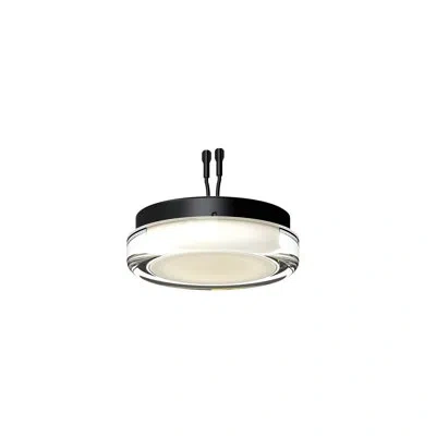 Fanimation Kute Ceiling Fan Double-walled Correlated Color Temperature (cct) Select Led Light Kit In Matte Black;clear,transparent Glass