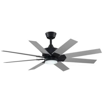 Fanimation Levon Custom - 52 Inch - Bl With Bn Blades And Led Lk
