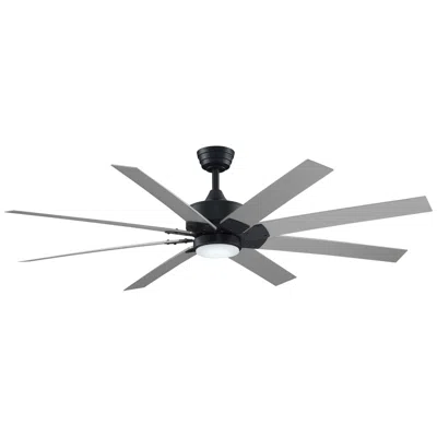 Fanimation Levon Custom - 64 Inch - Bl With Bn Blades And Led Lk