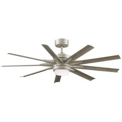 Fanimation Odyn Custom - 56 Inch - Bnw With Wew Blades And Led Lk