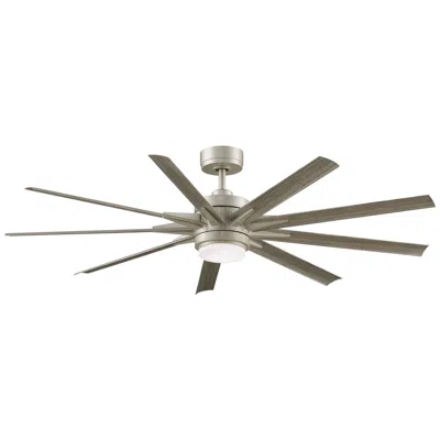 Fanimation Odyn Custom - 64 Inch - Bnw With Wew Blades And Led Lk