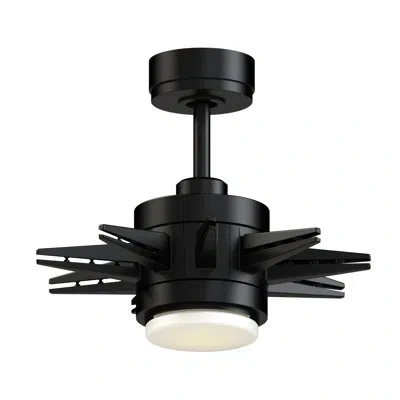 Fanimation Odyn Custom Outdoor Ceiling Fan Dc Motor With Led Light Kit And Remote Control - (motor Only) In Black
