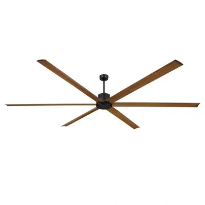 Fanimation Pendry Max 120 Inch Indoor/outdoor Smart Ceiling Fan - Black With Koa Blades