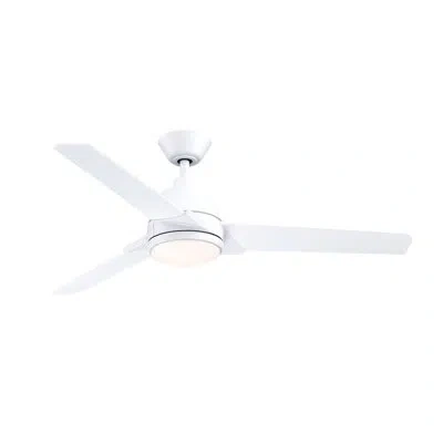 Fanimation Pyramid 52 Inch Indoor/outdoor Ceiling Fan With Led Light Kit And Remote Control In White,white