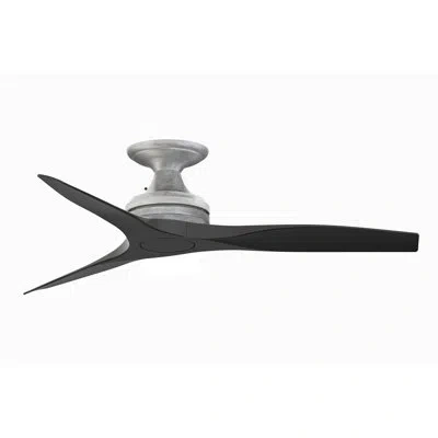 Fanimation Spitfire 48 Inch Indoor/outdoor Propeller Flush Mount Ceiling Fan With Remote Control In Black,galvanized