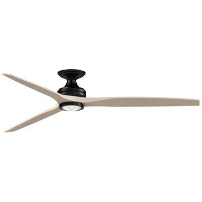 Fanimation Spitfire Dc 72 Inch Flush - Bl With Ww Blades And Bl Led Lk