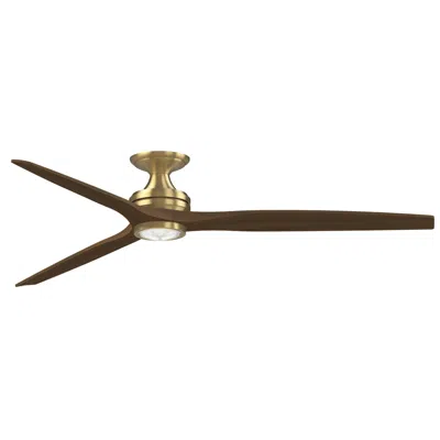 Fanimation Spitfire Dc 72 Inch Flush - Bs With Wk Blades And Bs Led Lk