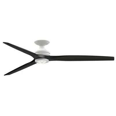 Fanimation Spitfire Dc 72 Inch Flush - Mw With Bl Blades And Mw Led Lk