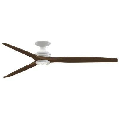 Fanimation Spitfire Dc 72 Inch Flush - Mw With Wk Blades And Mw Led Lk