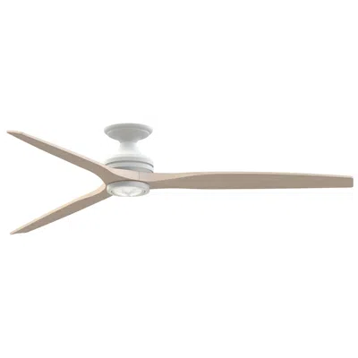 Fanimation Spitfire Dc 72 Inch Flush - Mw With Ww Blades And Mw Led Lk