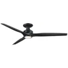 Fanimation Spitfire Dc Custom 64" Flush - Black With Light Kit