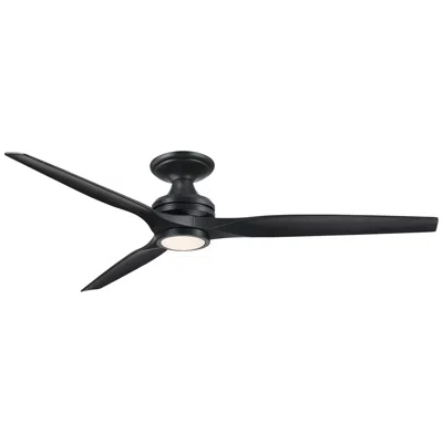 Fanimation Spitfire Dc Custom 64" Flush - Black With Light Kit