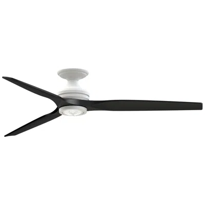 Fanimation Spitfire Dc Custom 64" Flush - Mw W/ Bl Blades & Light