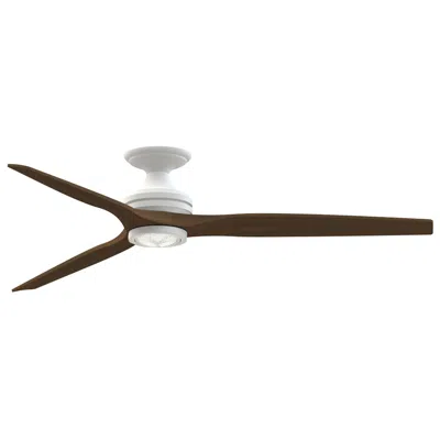 Fanimation Spitfire Dc Custom 64" Flush - Mw W/ Wk Blades & Mw Led Lk