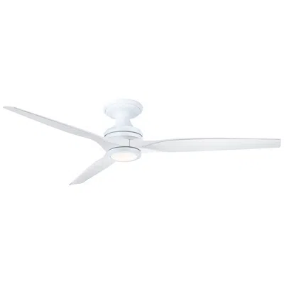Fanimation Spitfire Dc Custom - 64 In. Flush - Mw W/ Ww Blades & Mw Led Lk