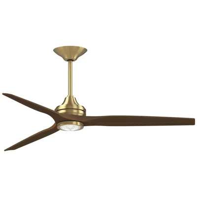 Fanimation Spitfire Dc Custom - 64 Inch - Bs With Wk Blades And Bs Led Lk